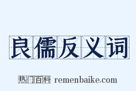 良儒反义词是什么意思的图片